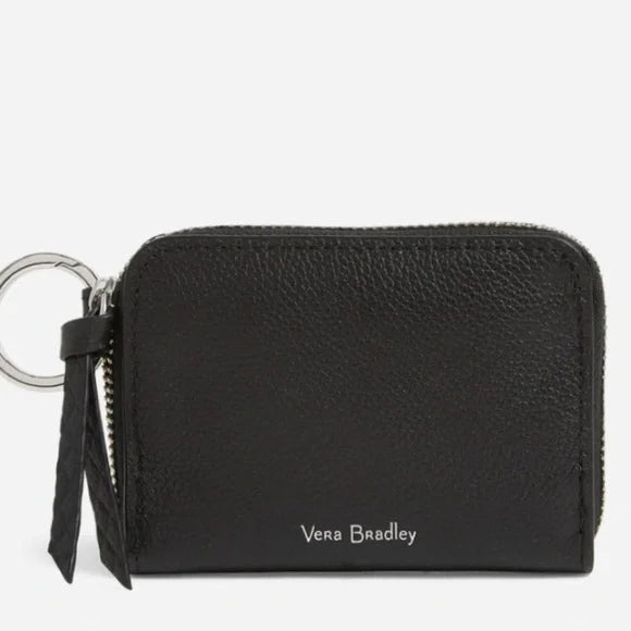 Vera Bradley Leather RFID Small Wallet Sycamore Black