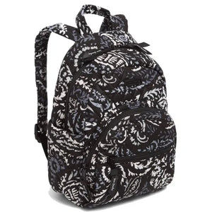 Vara Bradley Factory Style Essential Compact Backpack Paisley Noir Black