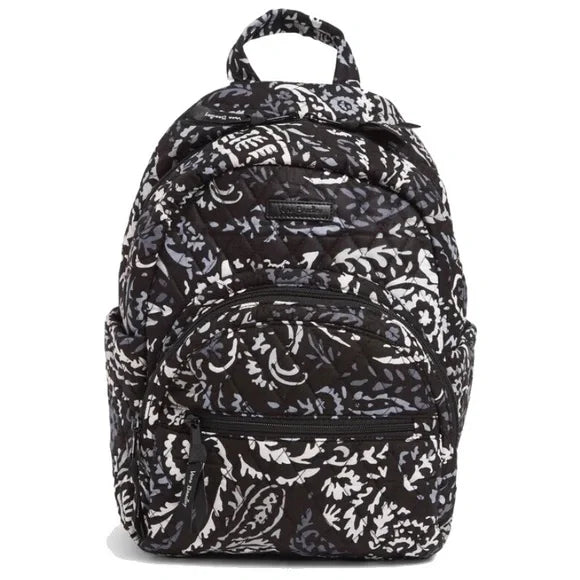Vara Bradley Factory Style Essential Compact Backpack Paisley Noir Black