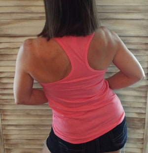 Sexy Racerback Scoop Neck Loose Tank Top Hot Pink S/M/L/XL/XXL