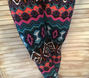 Aztec Navajo Tribal Leggings Stretch Lounge Pants Juniors Teal Plum Black OS