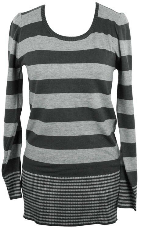 Very Sexy Scoop Neck Striped Preppy Tunic Sweater Blouse Shirt Top S/M/L/XL