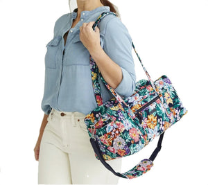 Vera Bradley Small Travel Duffel Bag Signature Cotton Holland Garden