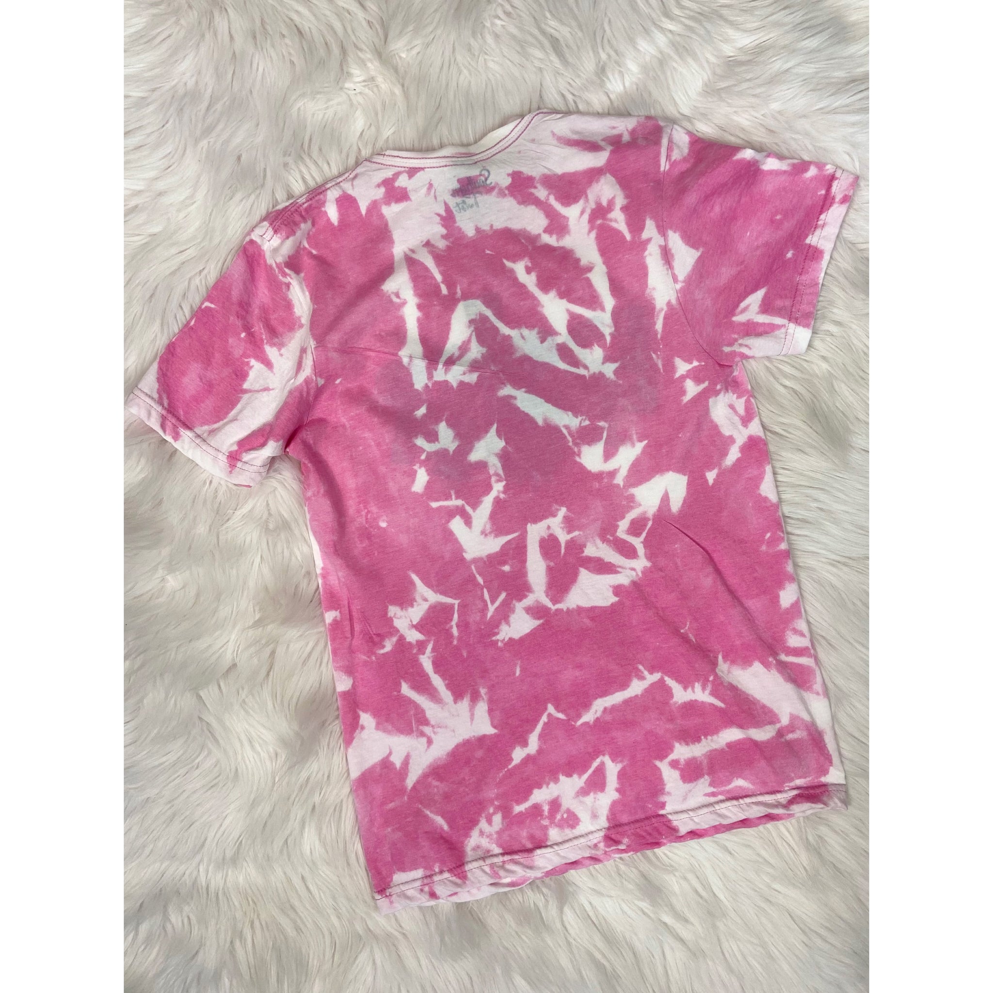 “Easter” Western Easter Bleached Sublimation Boyfriend Basic Tee Shirt Pink S/M/L/XL/2X